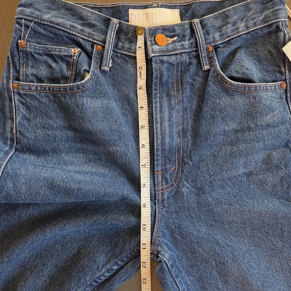Mother Snacks The Lemon Twist Sneak Wide Leg Jeans Size 25 NWT $248 - Picture 11 of 16